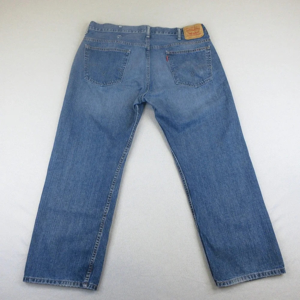 Levis 569 Jeans Mens 38x30 Blue Denim Loose Straight Medium Wash 100% Cotton